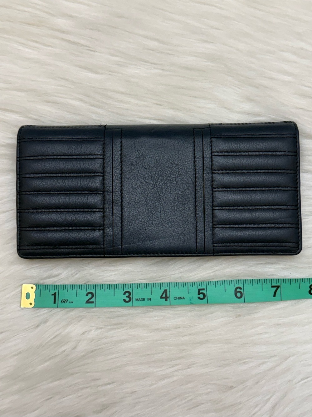 BOTKIER - BLUE ALL LEATHER BIKER QUILTED MOTO LONG SNAP WALLET - Picture 10 of 12